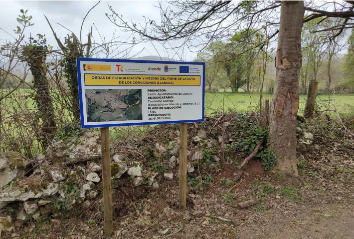 Llanera mejora la Ruta de Los Covarones con fondos europeos para fomentar estilos de vida saludables