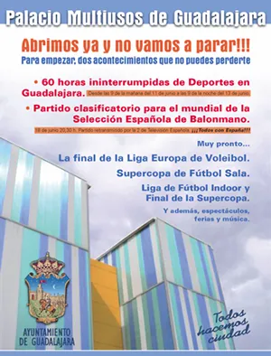 El Palacio Multiusos de Guadalajara acoge 60 horas de deporte y un partido de balonmano