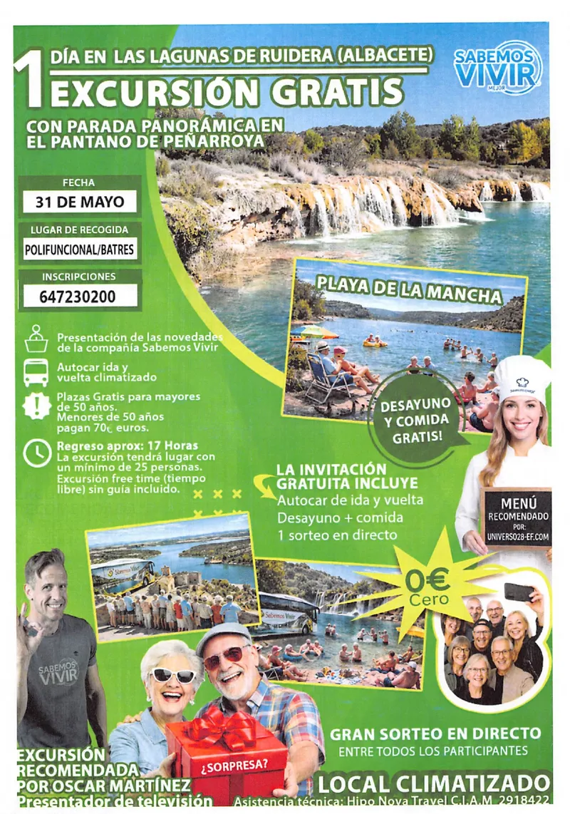 Excursión a las Lagunas de Ruidera el 31 de mayo