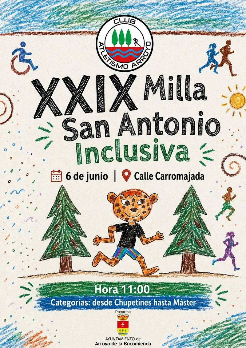 Arroyo de la Encomienda celebra la XXIX Milla Inclusiva de San Antonio el 6 de junio