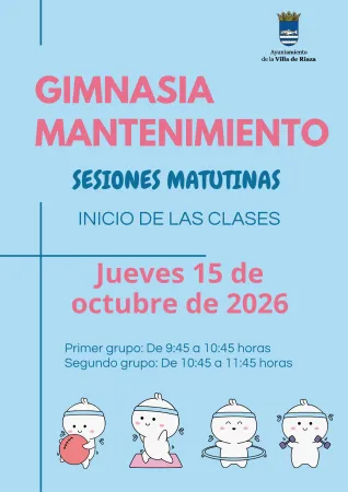 Riaza abre inscripciones para gimnasia de mantenimiento en grupos matinales