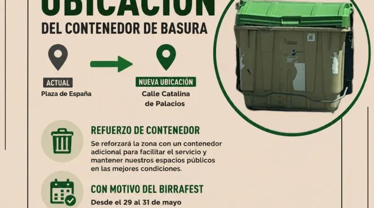Esquivias: Corte de tráfico y cambio de ubicación de contenedor por evento