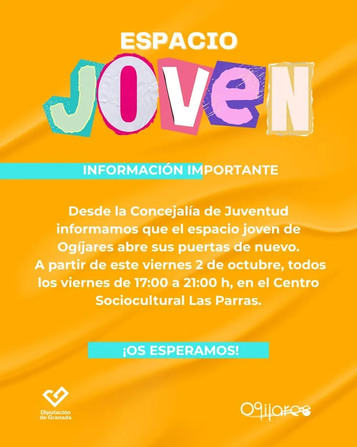 El Espacio Joven de Ogíjares reabre sus puertas los viernes en el Centro Sociocultural Las Parras
