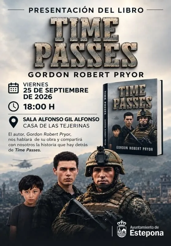 Gordon Robert Pryor presenta su libro de memorias 'Time Passes' en Estepona