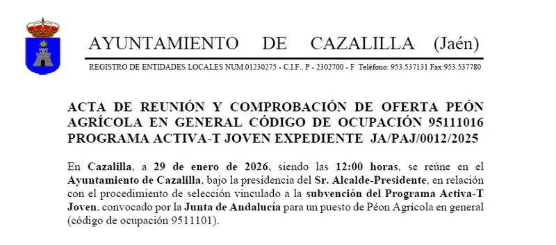 Desiré González Martínez, seleccionada para el programa de empleo agrícola Activa-T Joven en Cazalilla