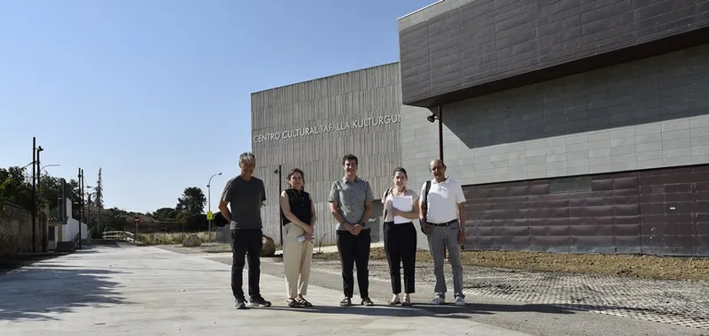 Tafalla reabre al público el entorno del Kulturgunea tras finalizar las obras de urbanización
