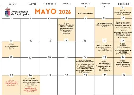 Cantimpalos presenta su agenda cultural para mayo con teatro y exposiciones