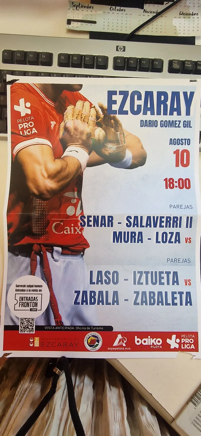 La pelota vasca llega a Ezcaray con un cartel de figuras el 10 de agosto