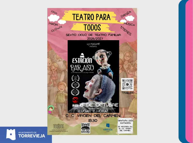 Torrevieja inicia su temporada teatral con "Estación Paraíso" y espectáculos gratuitos