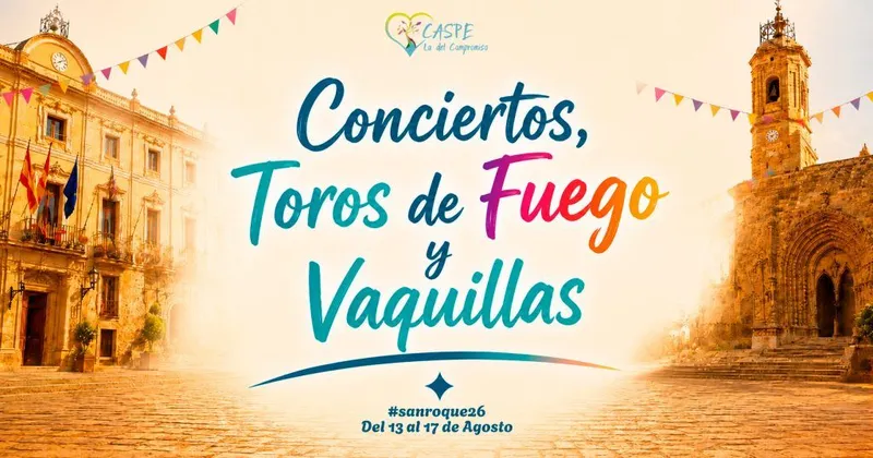 Caspe celebra las fiestas de San Roque con una intensa agenda musical y taurina
