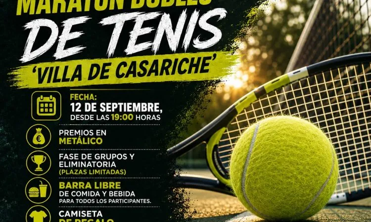 XXVII Maratón de Dobles de Tenis 'Villa de Casariche' con premios en metálico