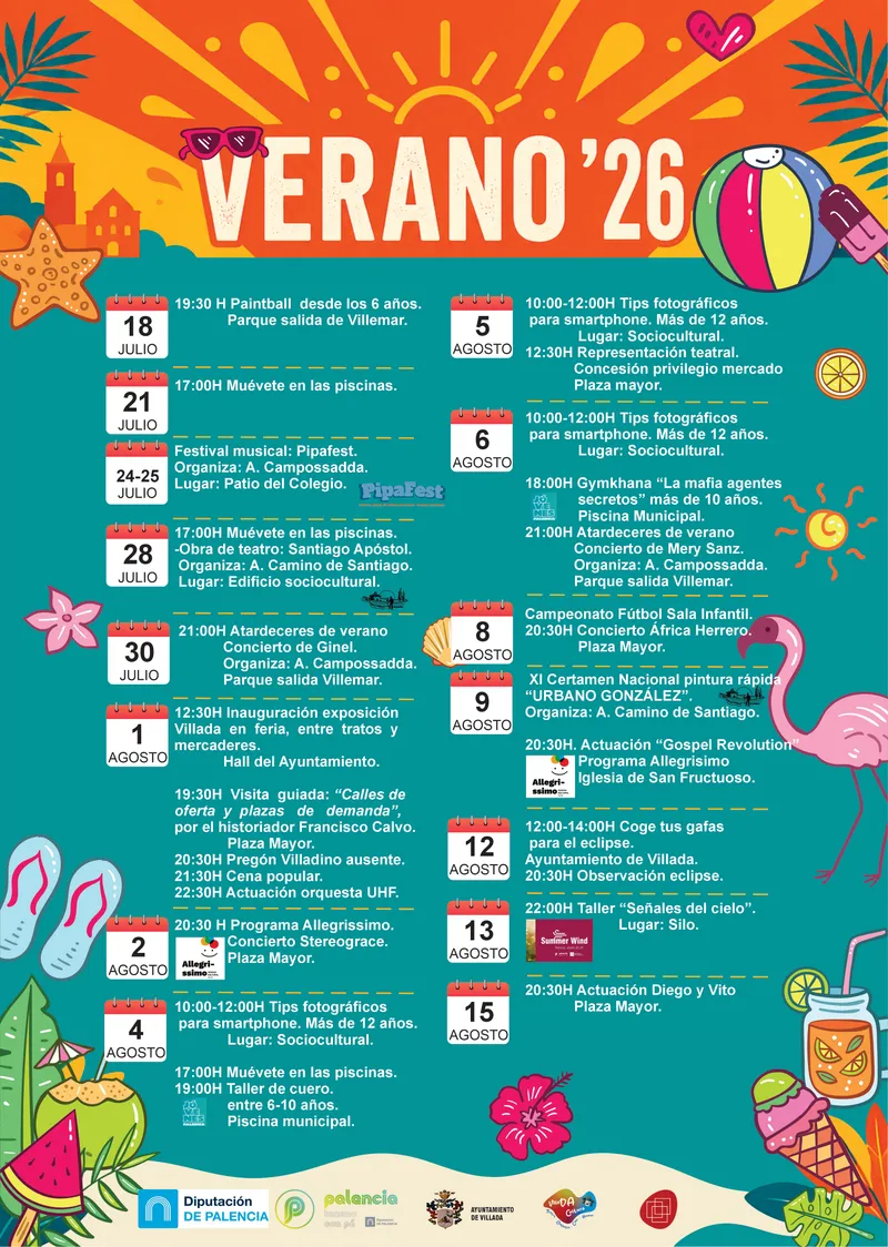 Villada presenta su agenda cultural para el verano 2026 con diversas actividades
