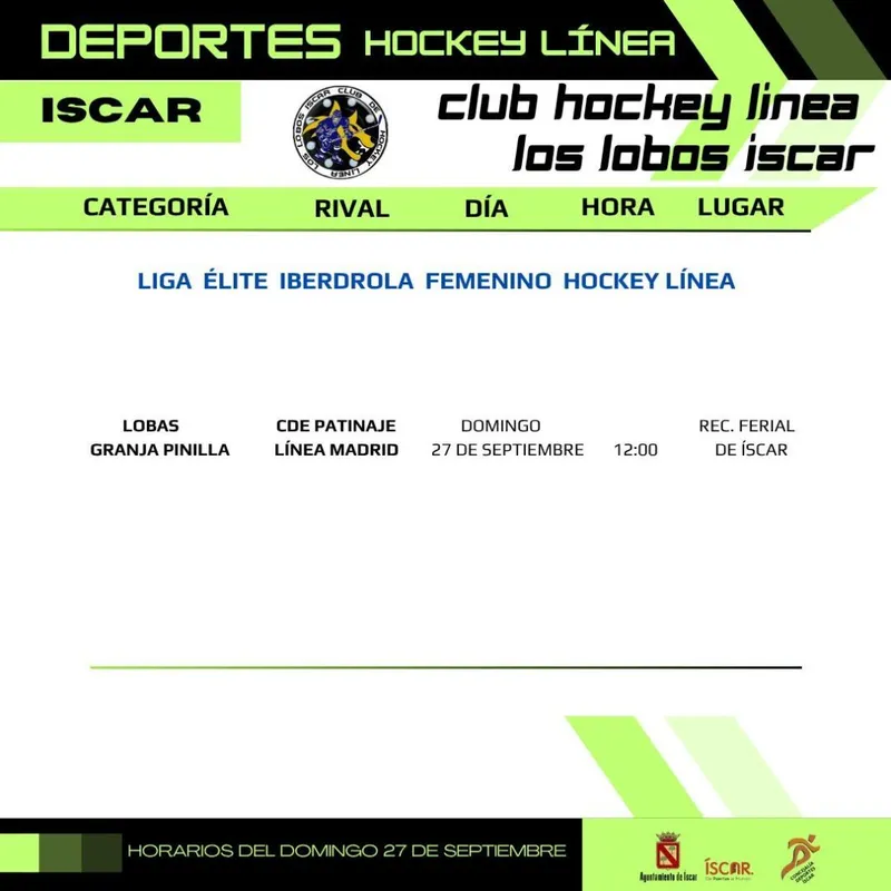 Agenda deportiva de Íscar para el fin de semana
