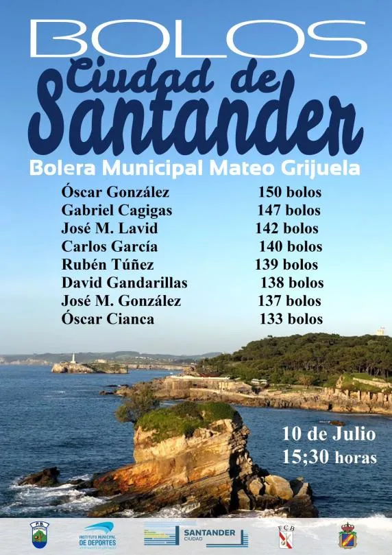 Santander celebra el Trofeo 'Ciudad de Santander' de bolo palma en la bolera Mateo Grijuela