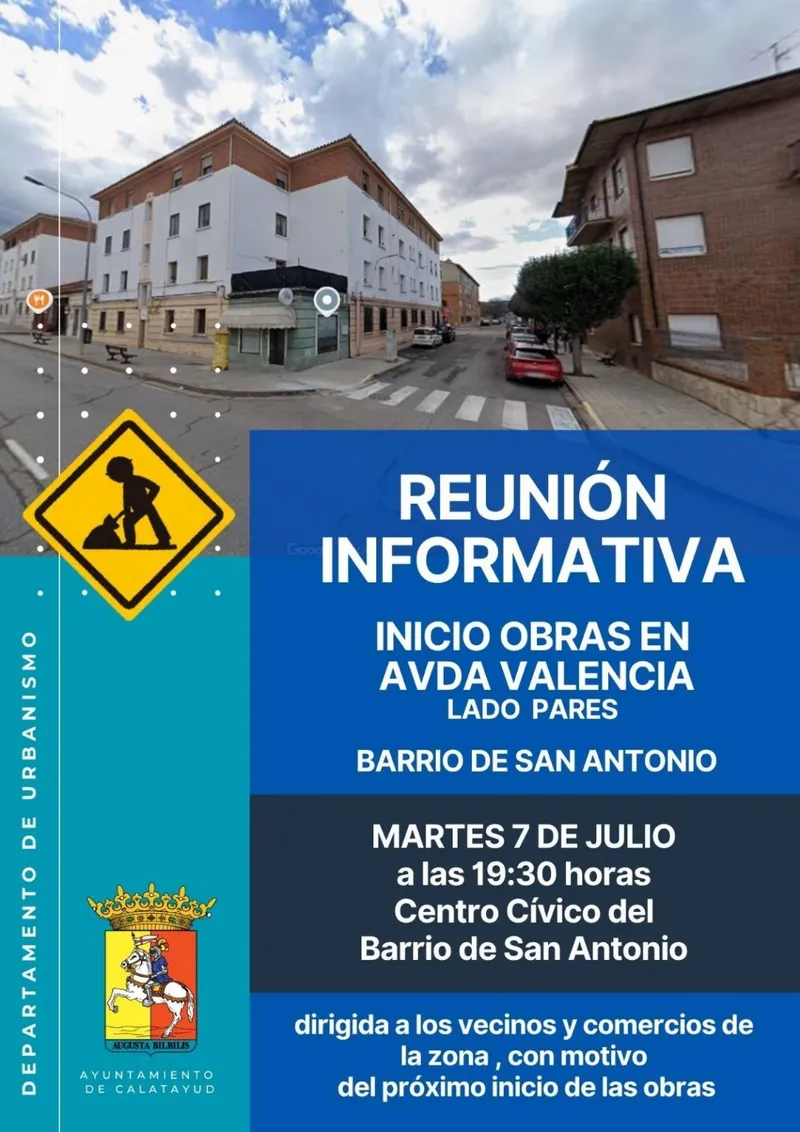 Calatayud convoca a los vecinos de San Antonio para informar sobre las obras en la carretera de Valencia