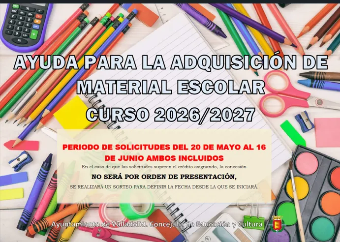 Valladolid lanza becas para material escolar y programa de verano para familias vulnerables