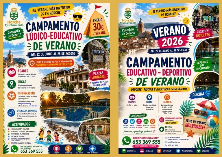 Horche abre inscripciones para campamentos de verano urbano y deportivo