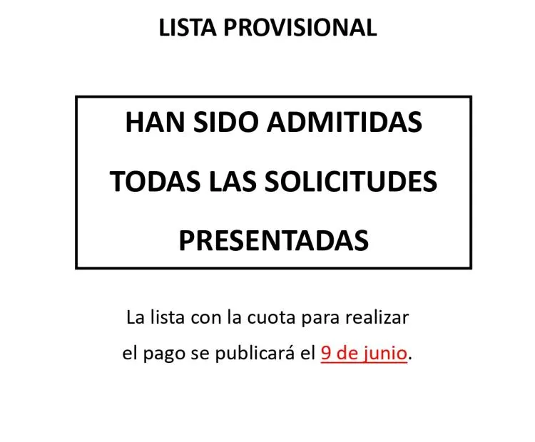 Publicada la lista provisional de admitidos para la Ludoteca de Verano 2026