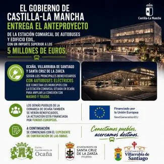 Ocaña impulsa la movilidad comarcal con una nueva estación de autobuses y fondos europeos