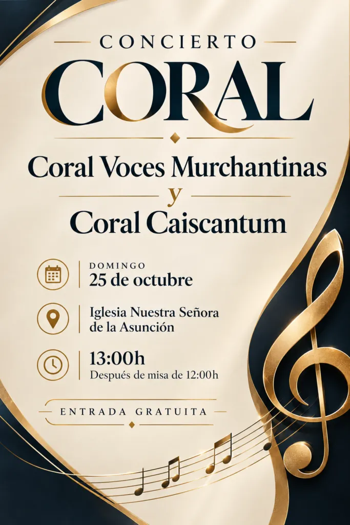 Concierto coral en Murchante con las agrupaciones Voces Murchantinas y Caiscantum