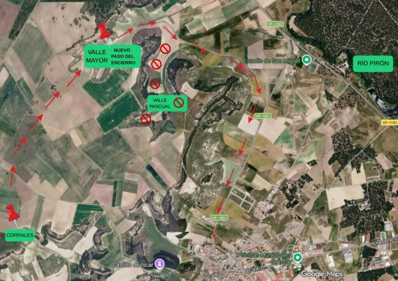 Íscar modifica el recorrido de los encierros camperos por el incendio