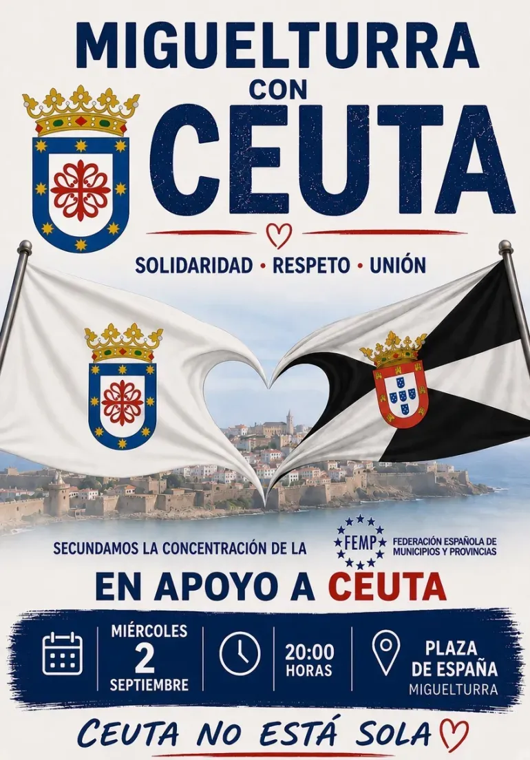 Miguelturra se une a la concentración en apoyo a Ceuta convocada por la FEMP