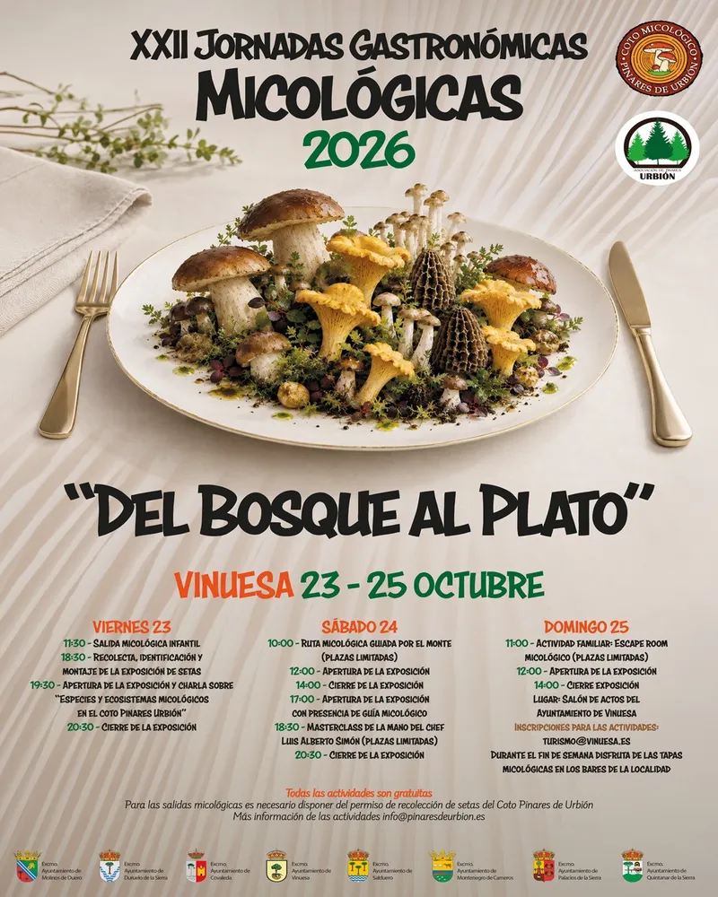 Vinuesa celebra sus Jornadas Micológicas del 23 al 25 de octubre