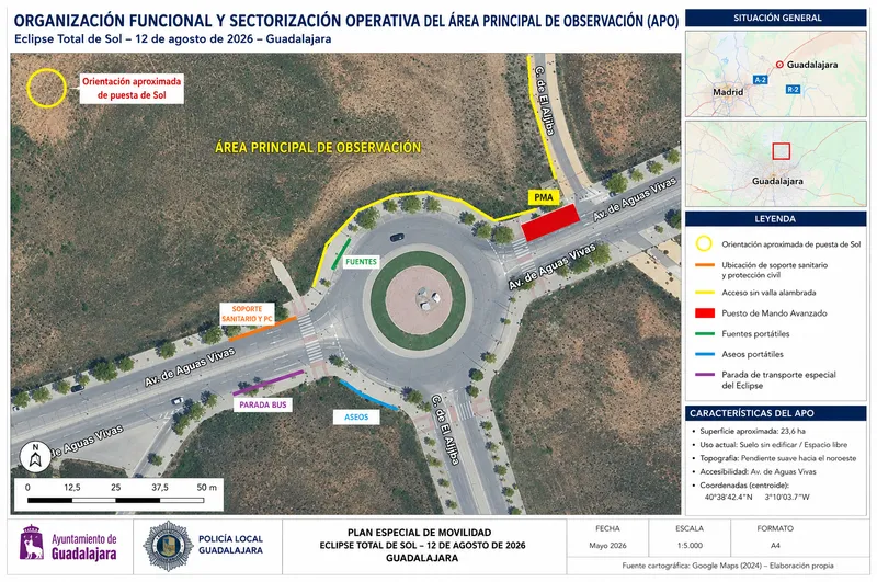 Guadalajara activa medidas especiales de movilidad y seguridad para el eclipse total de sol