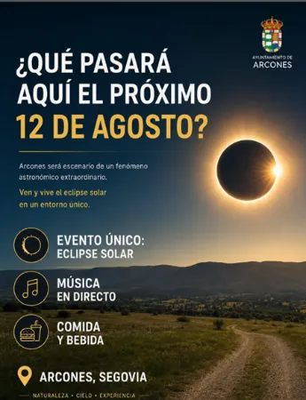 Arcones se prepara para el eclipse solar del 12 de agosto con actividades especiales