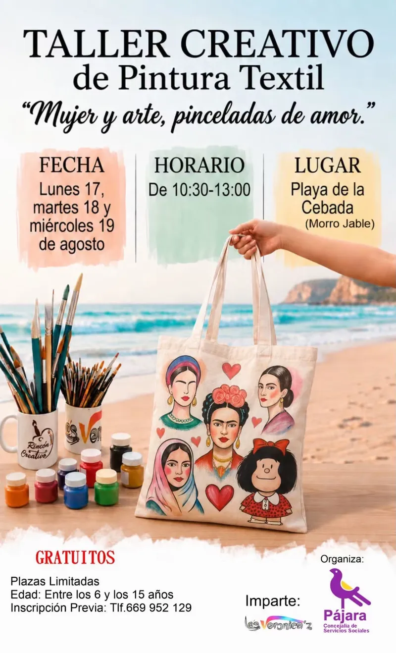Pájara fomenta la creatividad infantil y juvenil con un taller de pintura en La Cebada
