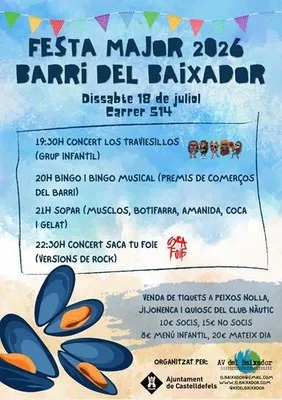 El Baixador de Castelldefels celebra su fiesta mayor con música, gastronomía y actividades familiares