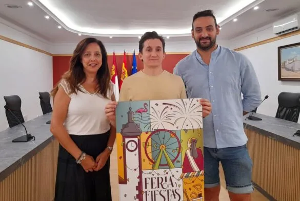 El cartel 'Aires de Feria' de Javier Pulpón anuncia las Fiestas de Pedro Muñoz 2026
