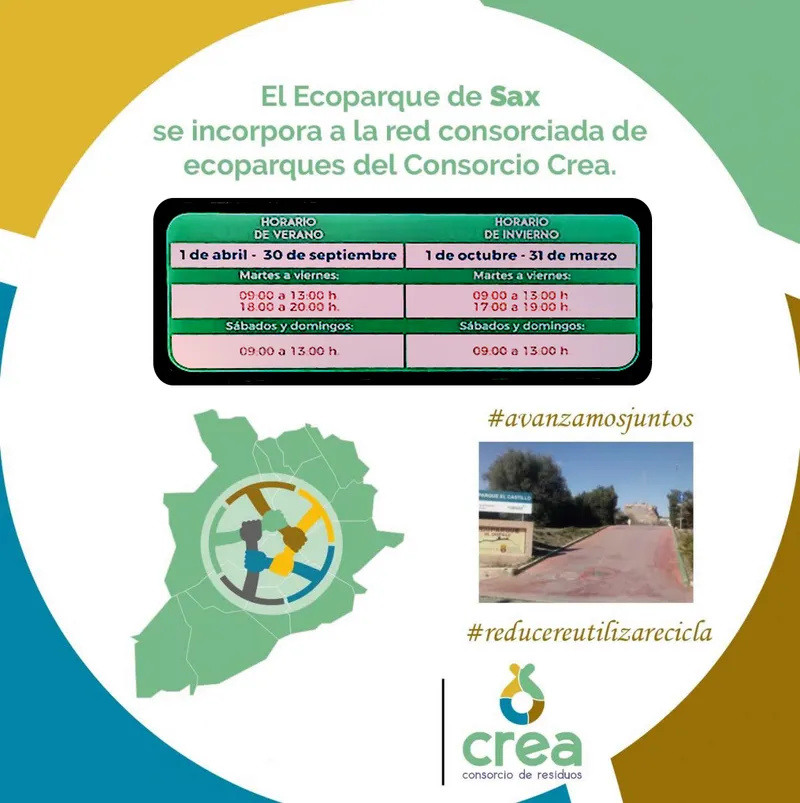 Sax detalla la gestión de residuos y los horarios de recogida y ecoparque