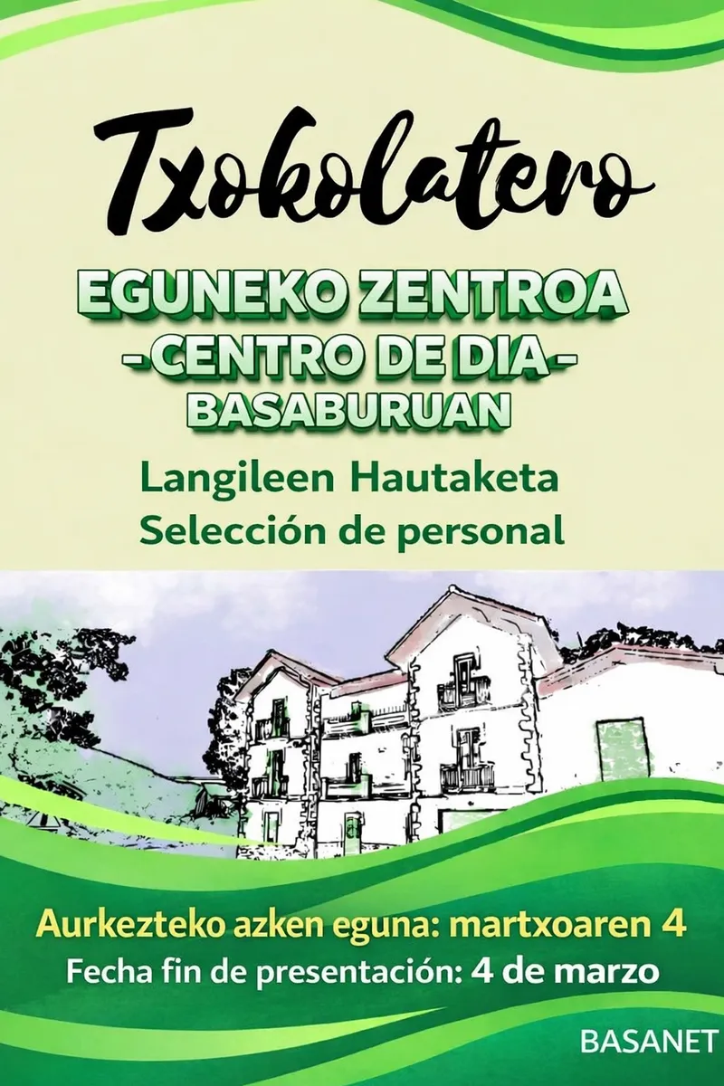 Publicados los resultados de la selección para director en el centro Txokolatero