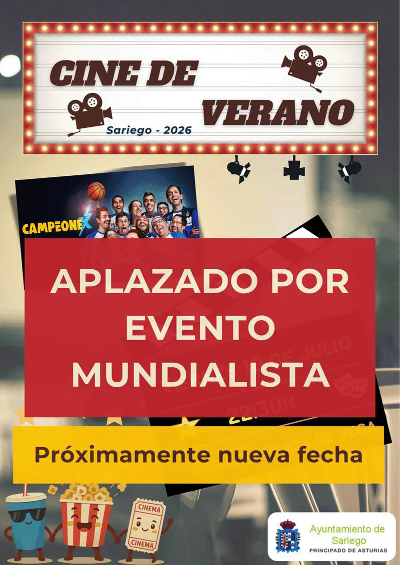 Aplazado el Cine de Verano de Sariego por motivos técnicos