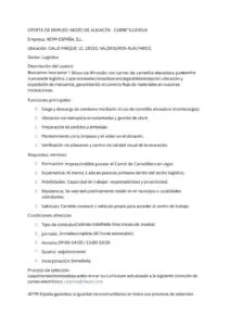 Oportunidad de empleo en Alalpardo: buscan mozo de almacén con carnet de carretillero