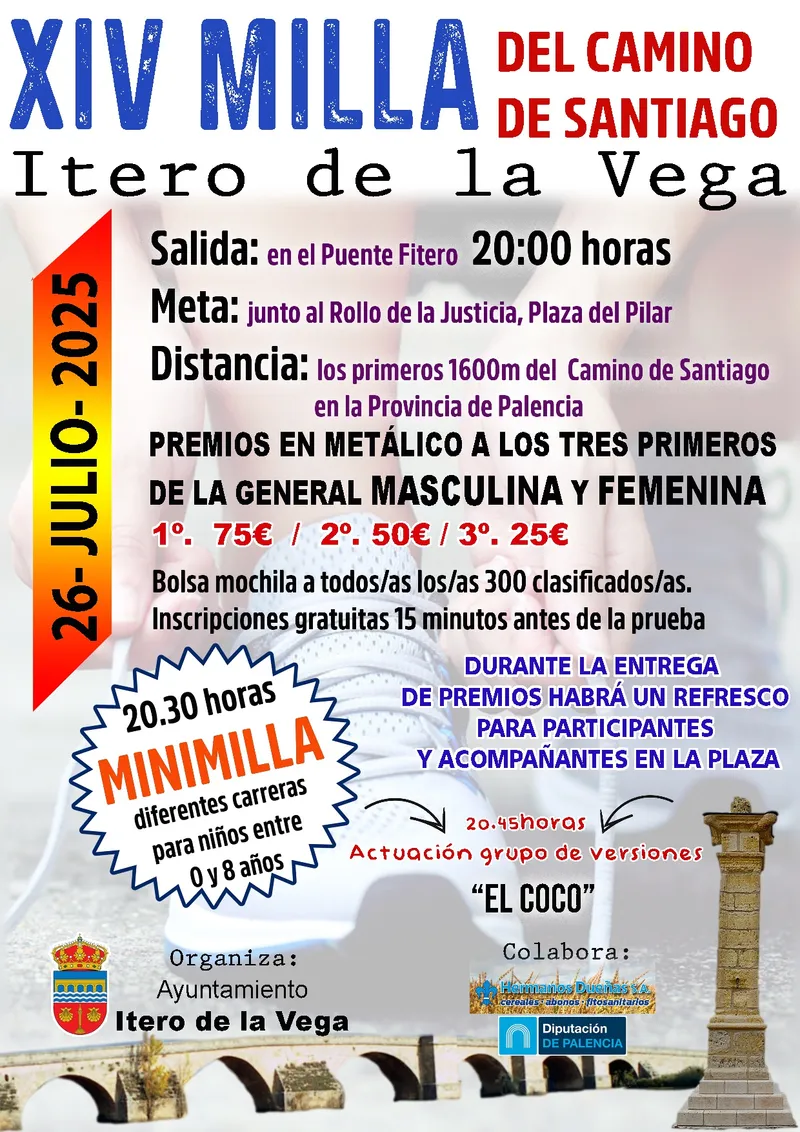 XIV Milla del Camino de Santiago en Itero de la Vega: una cita deportiva y cultural