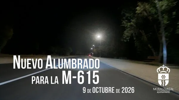 Moralzarzal estrena iluminación en la M-615 para mayor seguridad vial