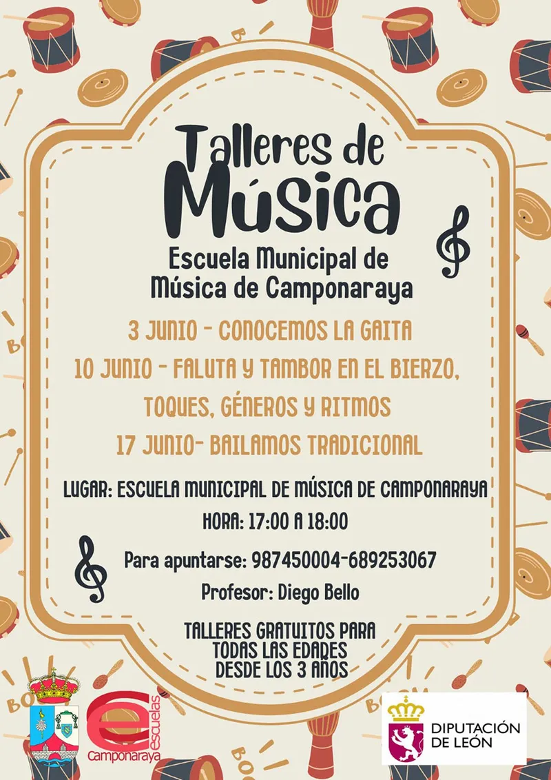 Camponaraya impulsa la música tradicional con talleres para todas las edades