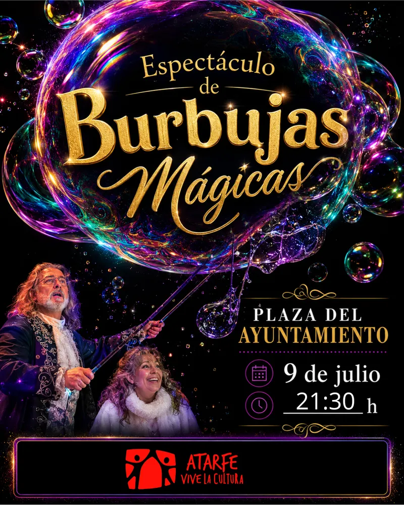 Atarfe celebra el verano con un espectáculo de burbujas gigantes para toda la familia