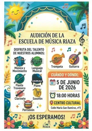 La Escuela de Música de Riaza celebra su audición de fin de curso el 5 de junio