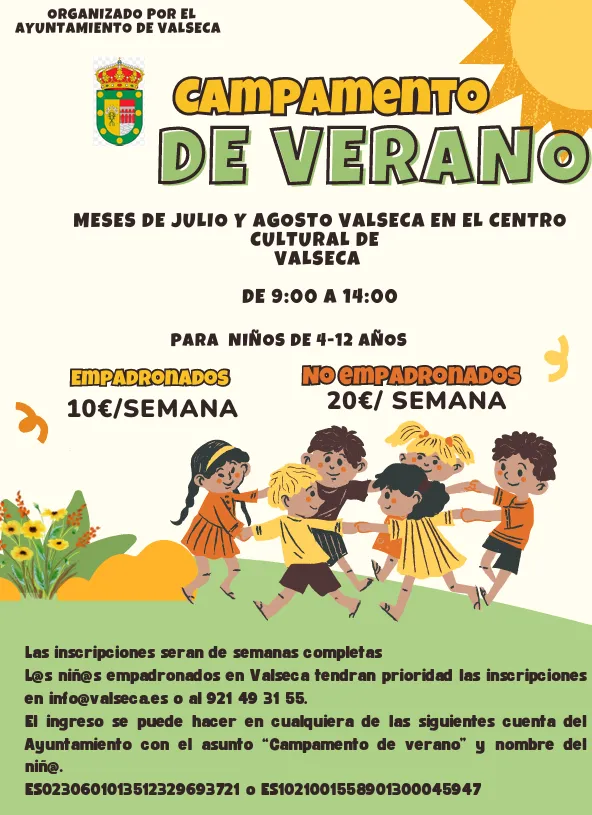Valseca abre inscripciones para su campamento de verano 2025