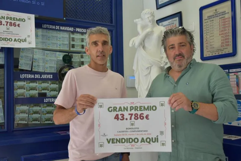 La suerte sonríe a Daimiel: La Manola celebra su primer aniversario con un premio de 43.786 euros en la Bonoloto
