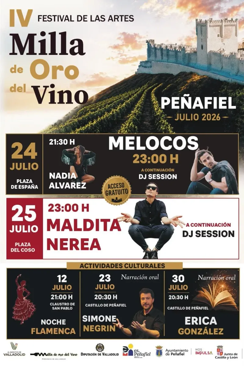 Peñafiel celebra la IV Milla de Oro del Vino con música y enoturismo