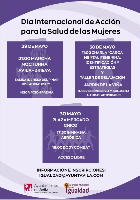 Ávila celebra el Día de Acción por la Salud de las Mujeres con marcha nocturna y talleres