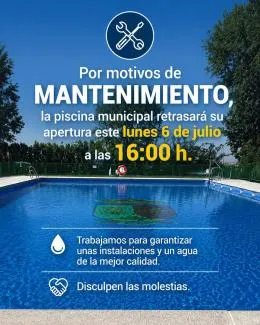 La piscina municipal de Recas abre el lunes 6 de julio por la tarde