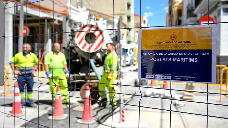València renueva la red de saneamiento en El Cabanyal-El Canyamelar