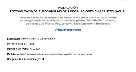 Adanero renueva su alumbrado público con tecnología de alta eficiencia y telegestión