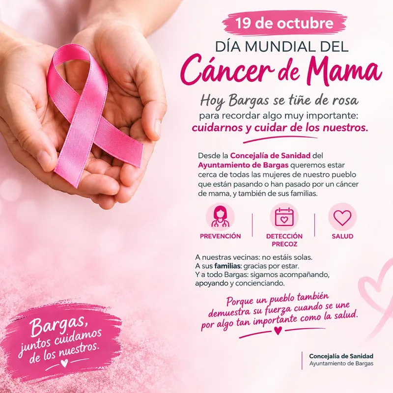 Bargas se une en rosa para concienciar sobre el Cáncer de Mama