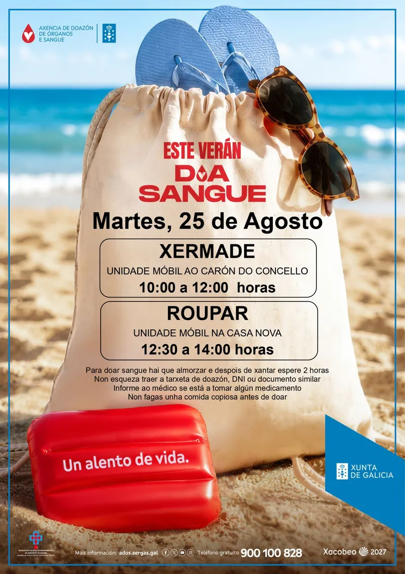 Campaña de donación de sangre en Xermade para cubrir la demanda veraniega